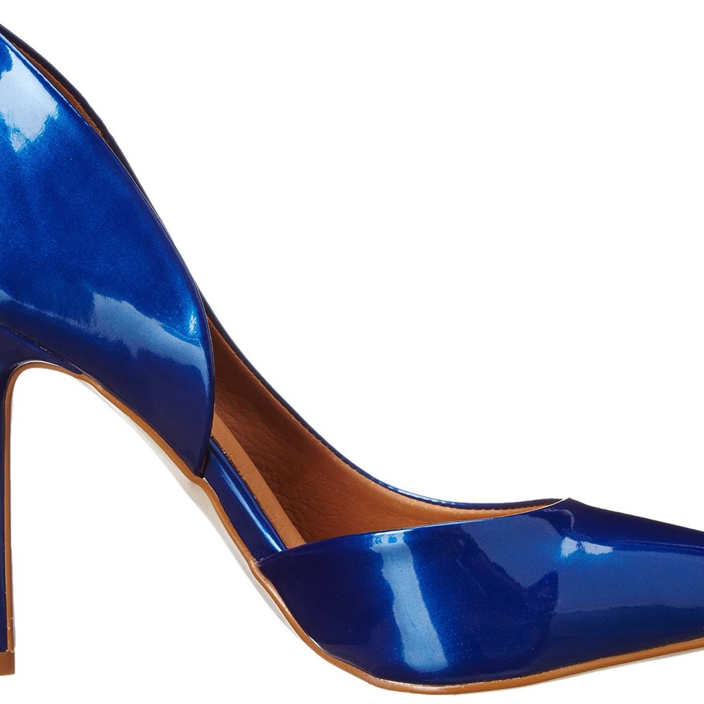 Steve Madden Insaniti Blue patent pumps